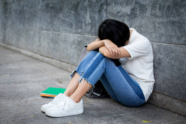 istock Young asian student with stressed situation. Student serious for exam coming. People with education concept. 908521818
