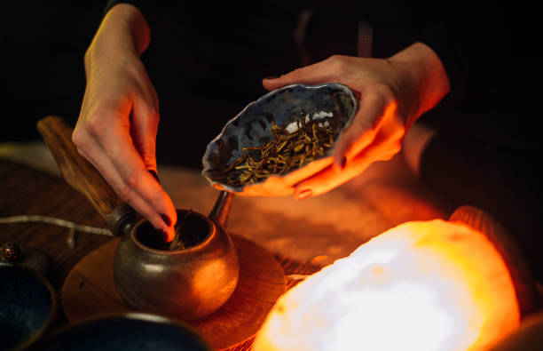 Woman making tea ceremony