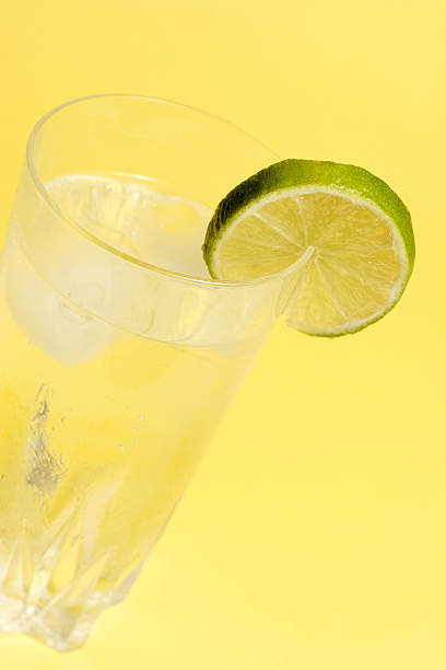 istock Glass of Seltzer and Ice with Lime 90852926