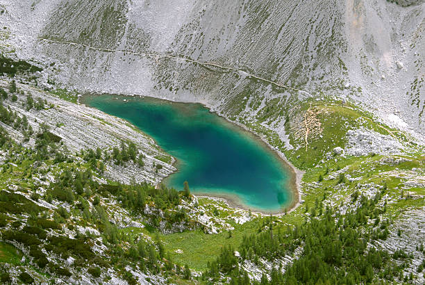 istock Photo from air perspective, Ledvicka lake 90852935