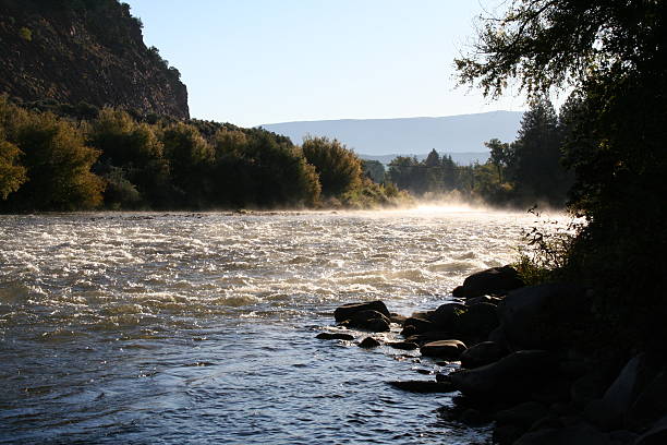 river steam stock photo