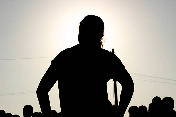 Teenage Girl Silhouette stock photo