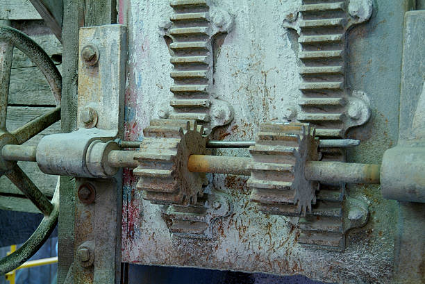 istock Gear Set in old gold mill 90853912