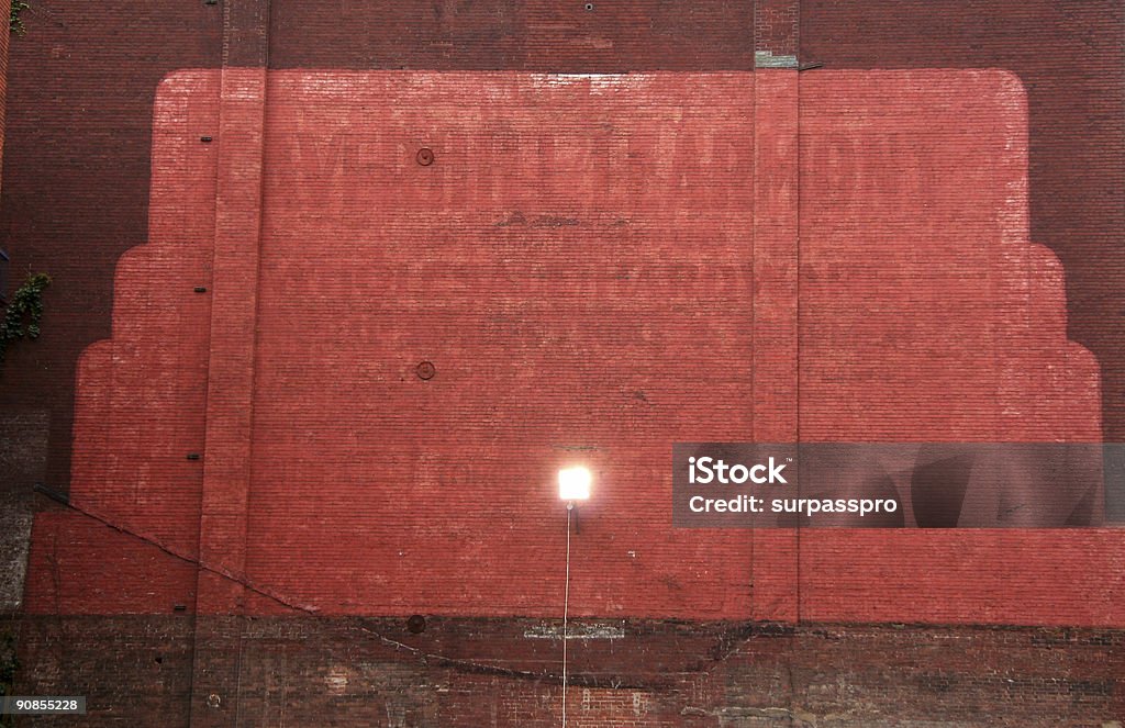 Blank Brick Wall for a Sign  Advertisement Stock Photo