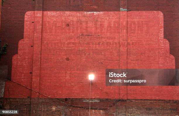 Blank Brick Wall For A Sign Stock Photo - Download Image Now - Advertisement, Advice, Announcement Message