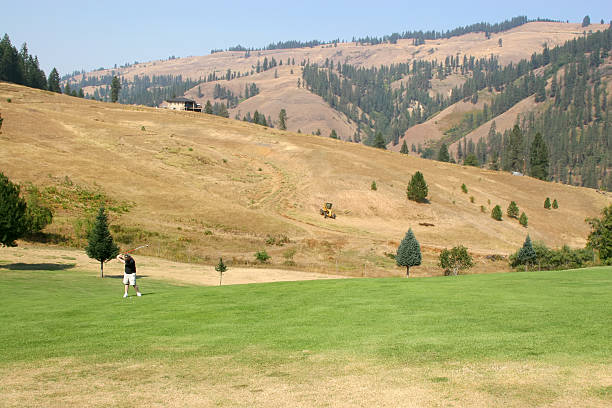 Rural Campo de Golfe - fotografia de stock