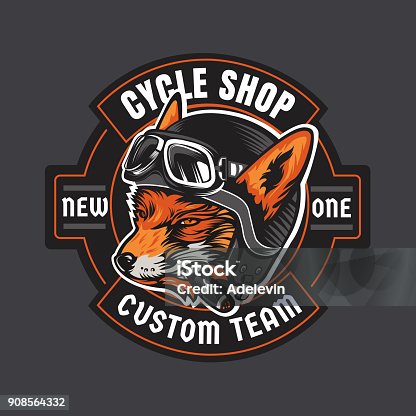 istock Biker moto emblem 908564332