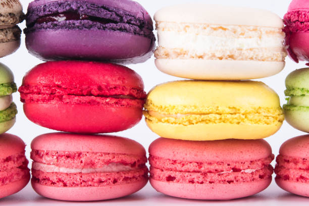 istock bright tasty sweet cakes, row, background 908564720