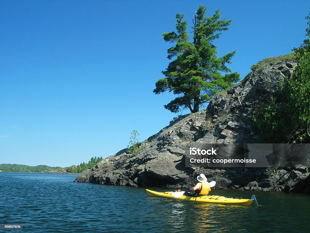 Kayaking on Lake Superior  Adventure Stock Photo