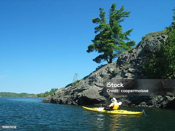 Kayaking On Lake Superior Stock Photo - Download Image Now - Adventure, Color Image, Extreme Terrain