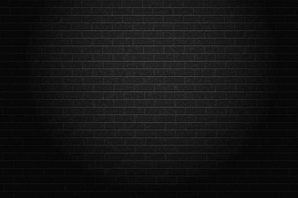 ベクトル現実的な分離黒レンガの壁の装飾とカバーの背景。 - stone brick pattern concrete点のイラスト素材／クリップアート素材／マンガ素材／アイコン素材