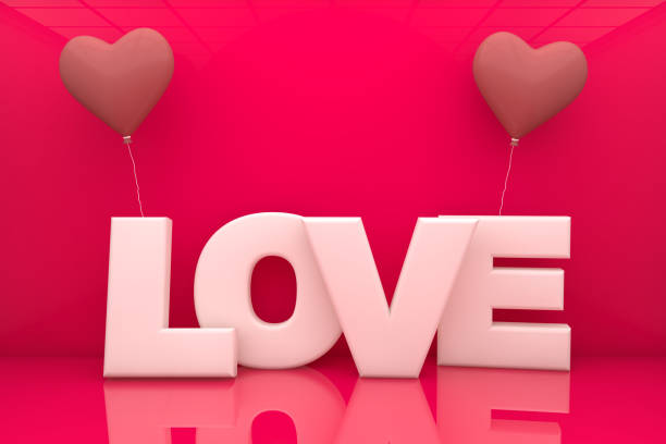 istock Heart Balloons and Love Text 908587150