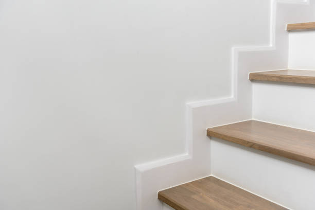 istock wooden staircase interior decoration 908593436