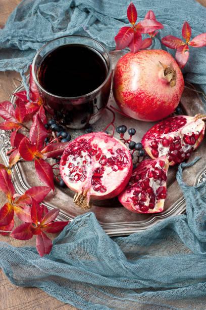 istock Group of fresh  grape  and juice on wooden  background 908596294