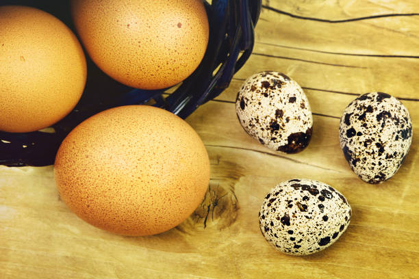 istock Eggs of chicken and quail 908600010