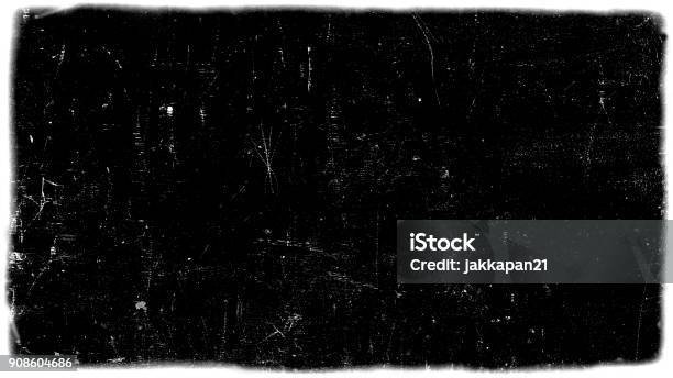 Dirt Film Frame Overlay Stock Photo - Download Image Now - Textured, Movie, Scratched