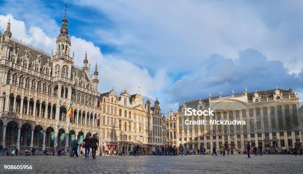 Grand Palace In The Centre Of Brussels Belgium Stock Photo - Download Image Now - Brussels-Capital Region, City of Brussels, Grand Place - Brussels