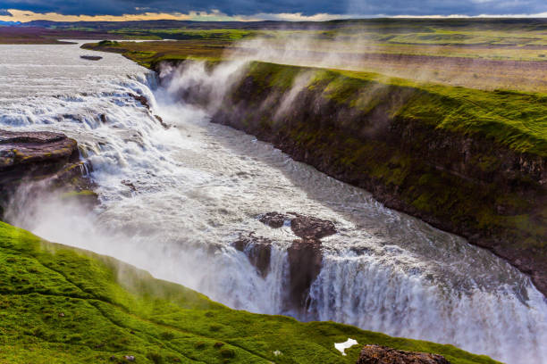 istock Fantastically waterfall in Icelandic tundra 908618862
