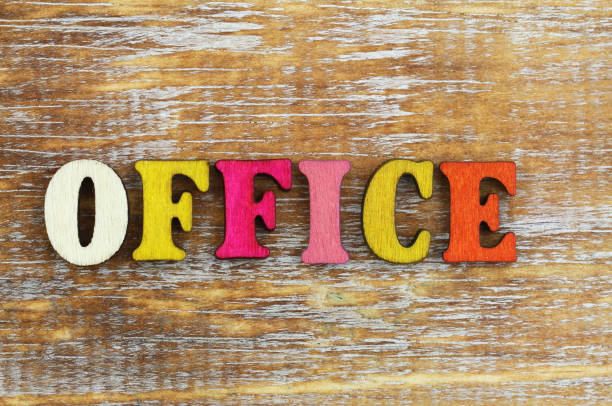 istock Word office written with colorful wooden letters 908640002