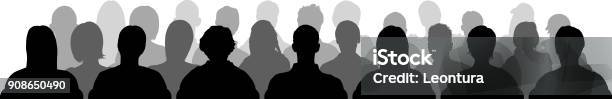 Audience Stock Illustration - Download Image Now - Audience, In Silhouette, Sitting