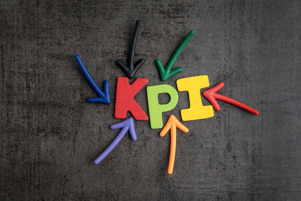 istock KPI, Key Point Indicator business target and goal management concept by multiple arrow pointing to colorful alphabet at the center 908660604