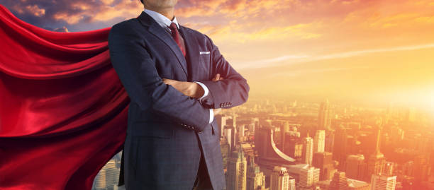 istock Business superhero. Mixed media 908661100