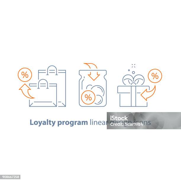 Loyalty Program Earn Points And Get Reward Marketing Concept Stock Illustration - Download Image Now