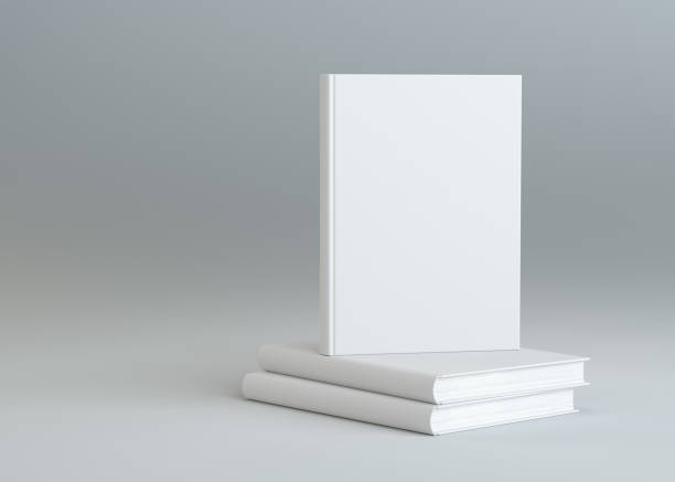 istock Blank vertical book stand on two books 908675850