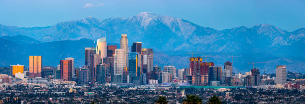 istock Los Angeles Skyline Panaorma 908678290