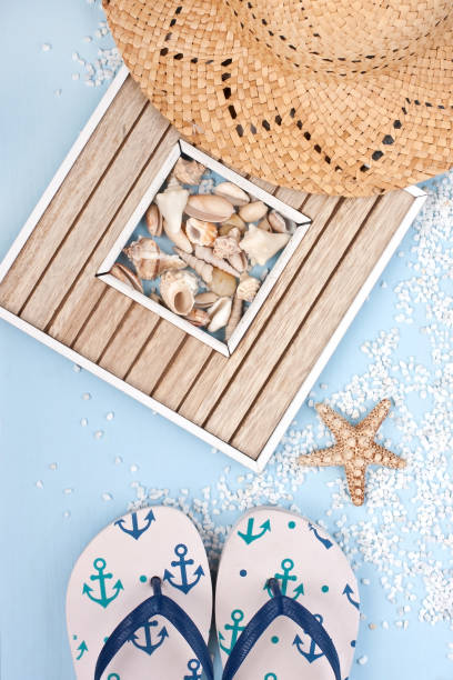 istock Marine theme with accessories.  Concept of vacation, relaxation 908686006