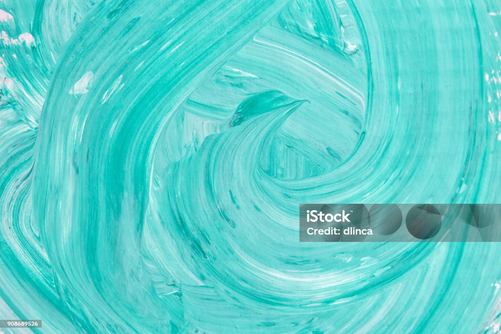 swirly green white aqua abstract painted background Backgrounds Stock Photo