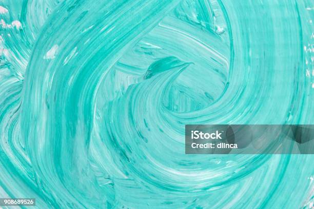 Swirly Green White Aqua Abstract Painted Background Stock Photo - Download Image Now