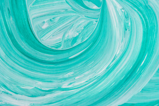 istock swirly green white aqua abstract painted background 908689528
