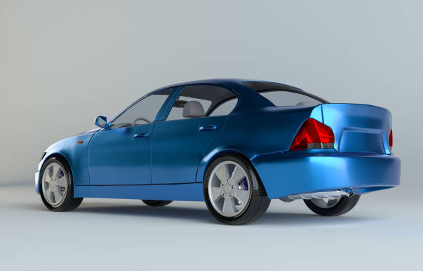 istock A CG render of a generic luxury blue sedan 908692330