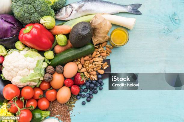 Low Carb Food Stock Photo - Download Image Now - Paleo Diet, Dieting, Food