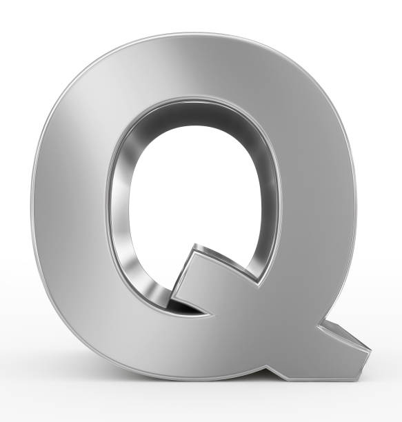 istock letter Q 3d silver isolated on white 908695764