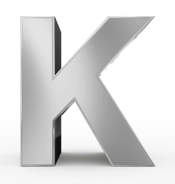 istock letter K 3d silver isolated on white 908696220