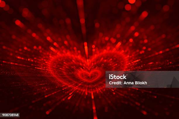 Valentines Day Love Red Black Heart Texture Pattern Stock Photo - Download Image Now