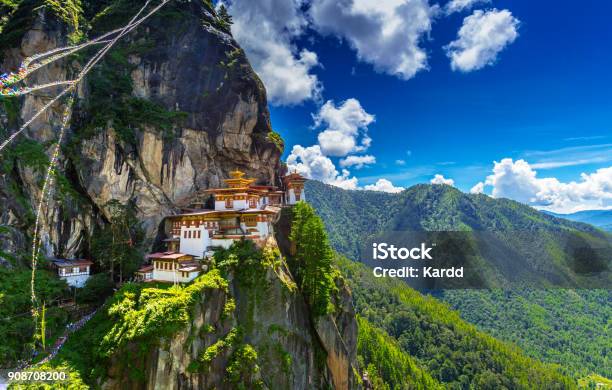 Temple At The Top Of The World Stock Photo - Download Image Now - Taktsang Monastery, Bhutan, Paro