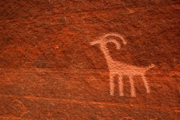 Photo of antelope petroglyph