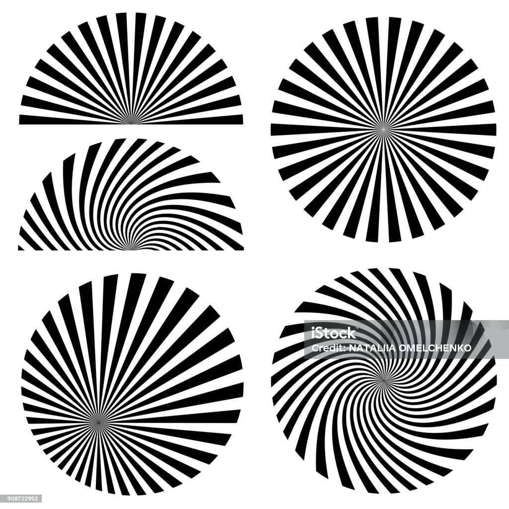 Sunbursts and borders collection Sunbeam stock vector