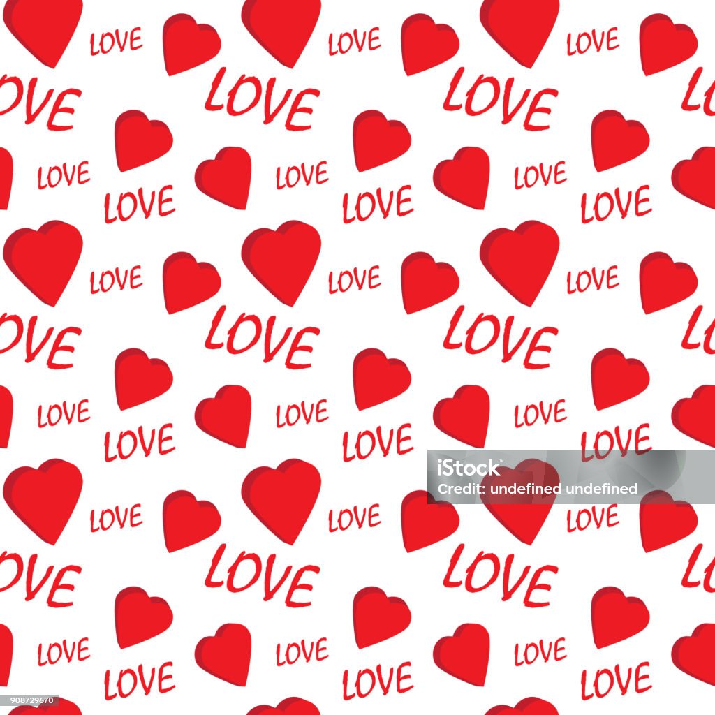 Valentine Seamless Pattern With Hearts And Love Perfect For Wallpaper Web  Page Background Textile Greeting Cards And Wedding Invitations Stock  Illustration - Download Image Now - iStock