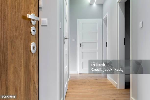 Corridor Stock Photo - Download Image Now - Door, Indoors, Corridor