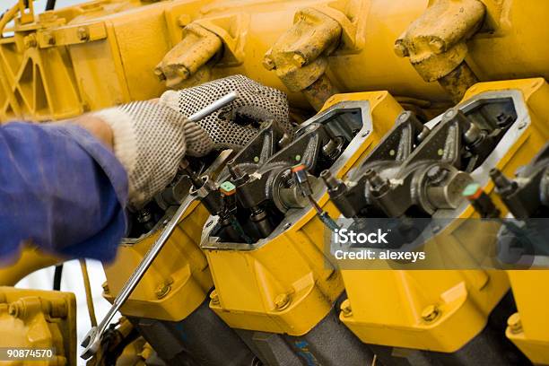 Large Engine Maintenance Being Performed Stock Photo - Download Image Now - Repairing, Machinery, Generator