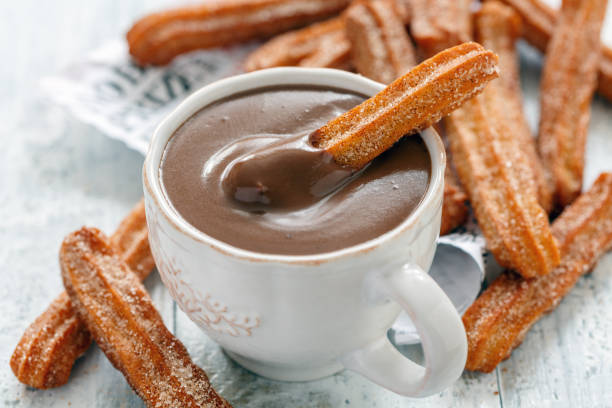 istock Traditional Spanish dessert churros. 908749562