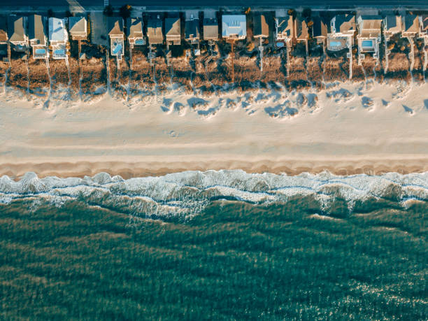 Aerial of view of beach stock photo
