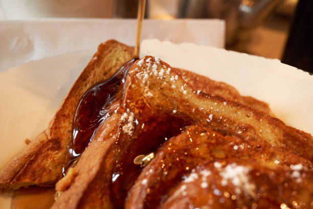 istock French Toast and Syrup on a White Plate 908762508