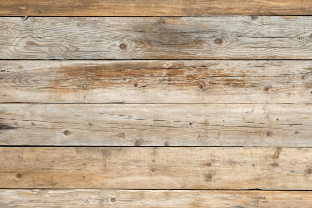 istock Old faded dull pine flat natural wood background 908764582