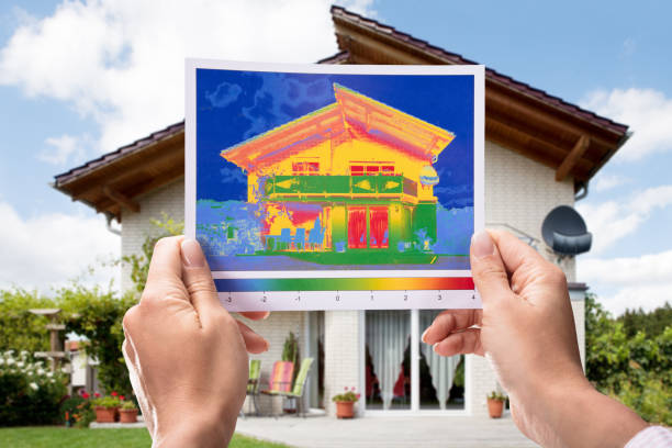 istock Woman's Hand Detecting Heat Loss 908787376