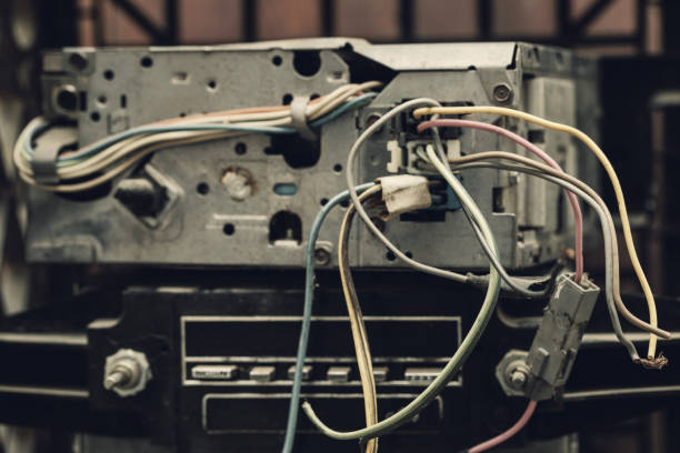 istock Vintage Car Radio Wiring 908793050
